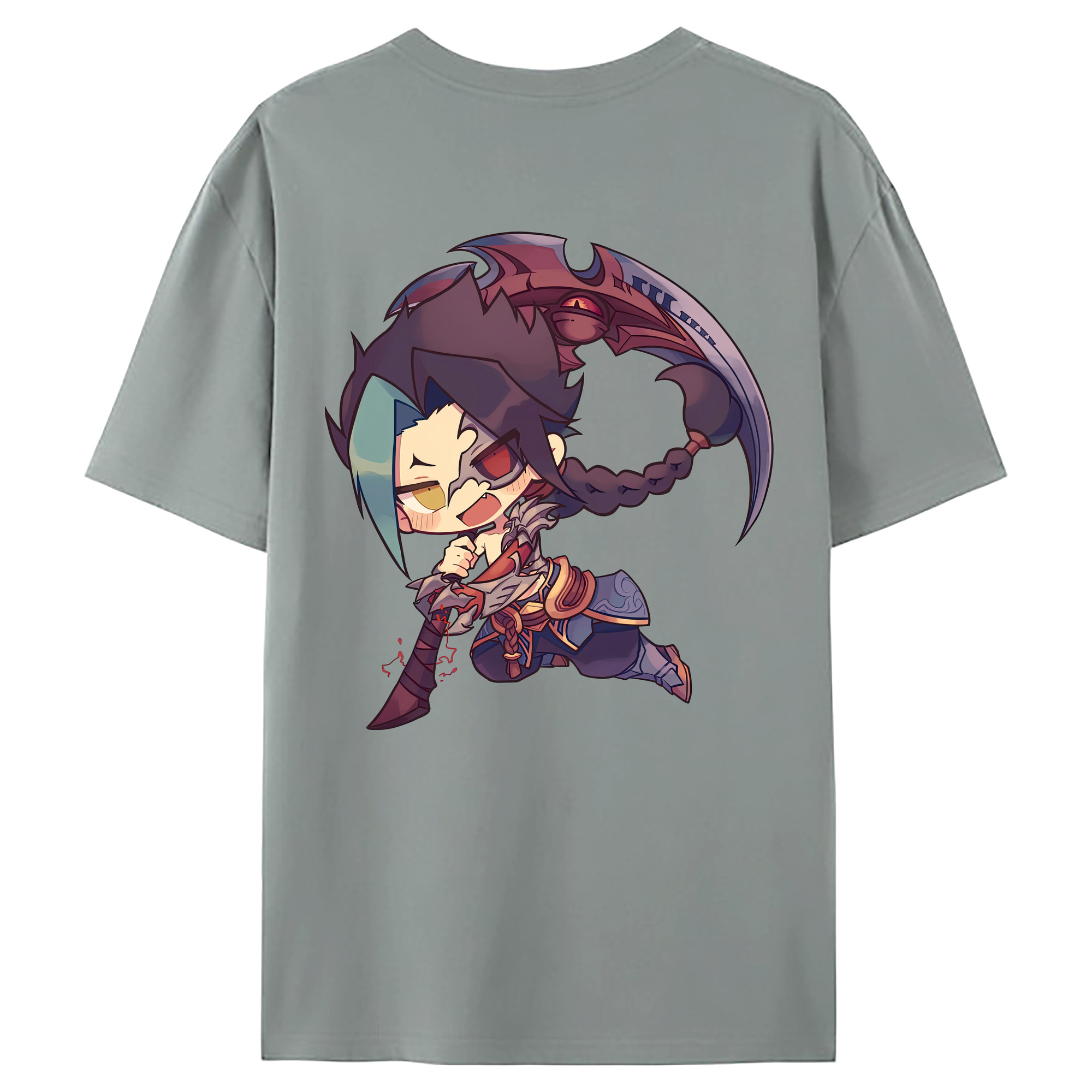 （画像用） リーグ・オブ・レジェンド League of Legends LOL 綿100％ メンズ半袖Tシャツ（バックプリント） 通気性